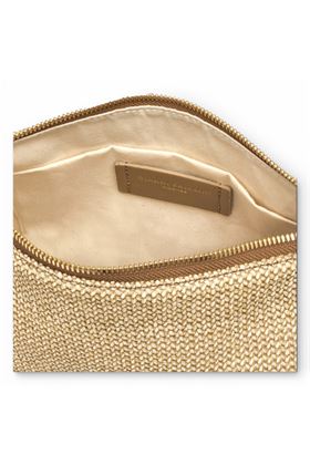 Pochette Gianni Chiarini in paglia intrecciata colore naturale. GIANNI CHIARINI | 12155-NATURALE CUOIO